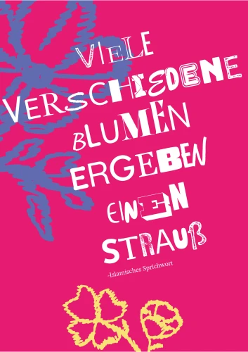Plakat gegen Rechts von Janina
