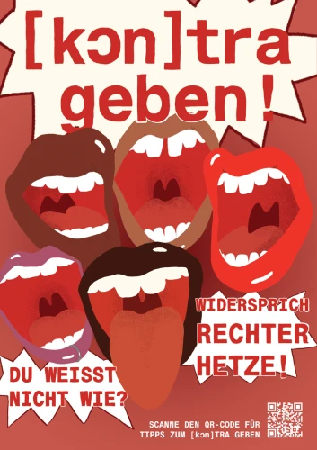 Plakat gegen Rechts von [kon] Paper e.V.