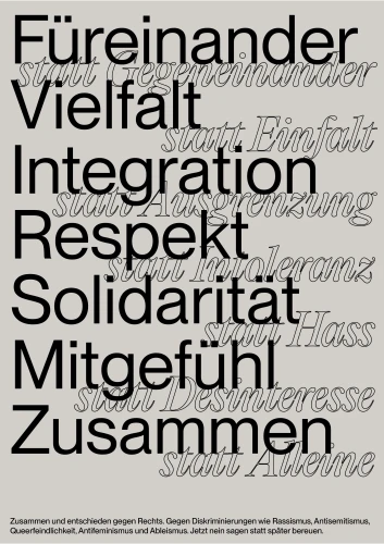 Plakat gegen Rechts von Lisa Bongartz