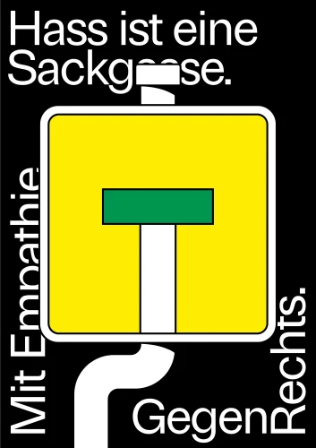 Plakat gegen Rechts von Lucas Guizetti