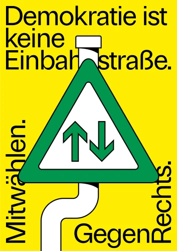 Plakat gegen Rechts von Lucas Guizetti