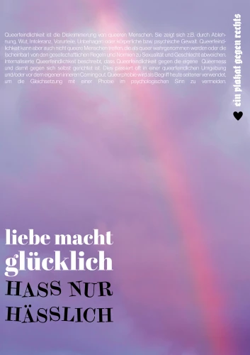 Plakat gegen Rechts von Caro