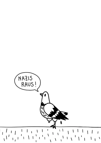 Plakat gegen Rechts von Dansen